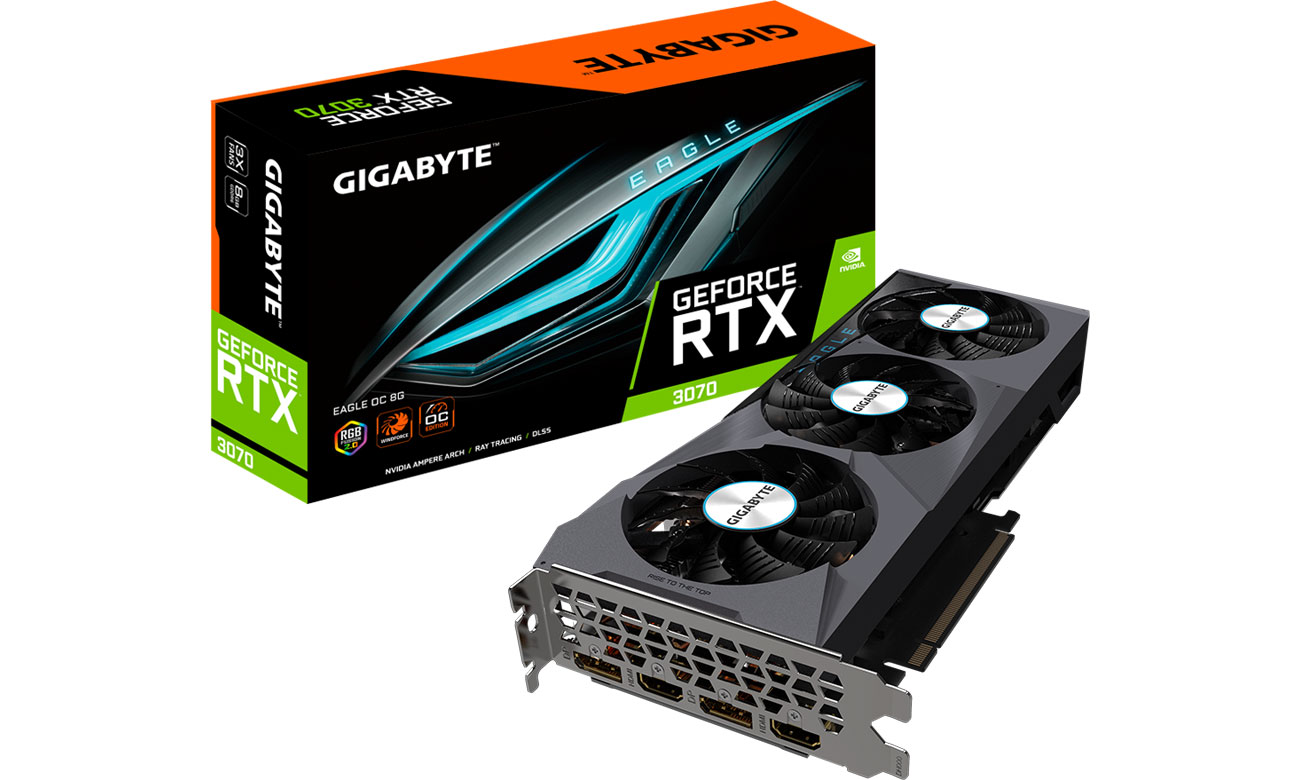 Karta graficzna NVIDIA Gigabyte GeForce RTX 3070 EAGLE OC 8GB GDDR6 GV-N3070EAGLE OC-8GD