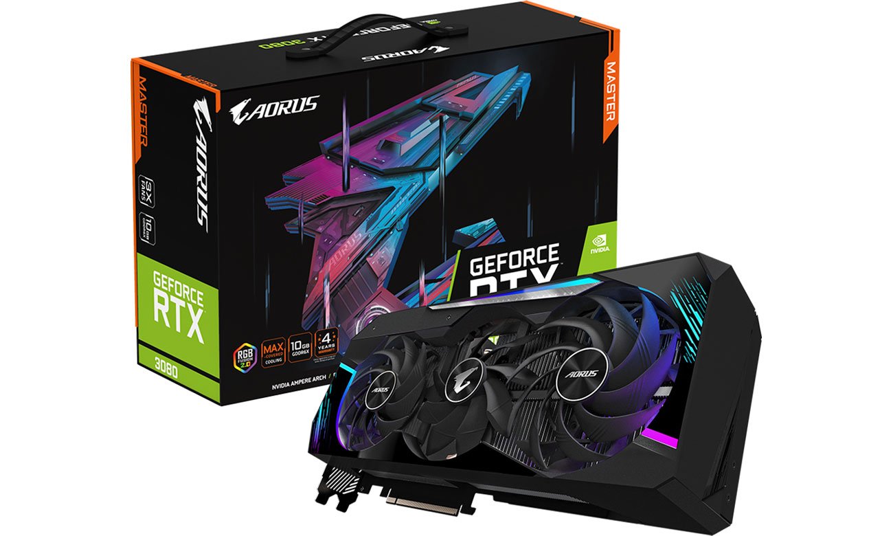 Karta graficzna NVIDIA Gigabyte GeForce RTX 3080 AORUS MASTER 10GB GDDR6X rev 2.0 GV-N3080AORUS M-10GD 2.0