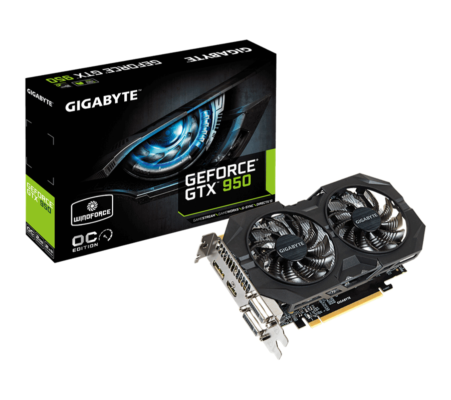 Gigabyte GeForce GTX 950 2048MB 128bit WindForce II OC - Sklep ...