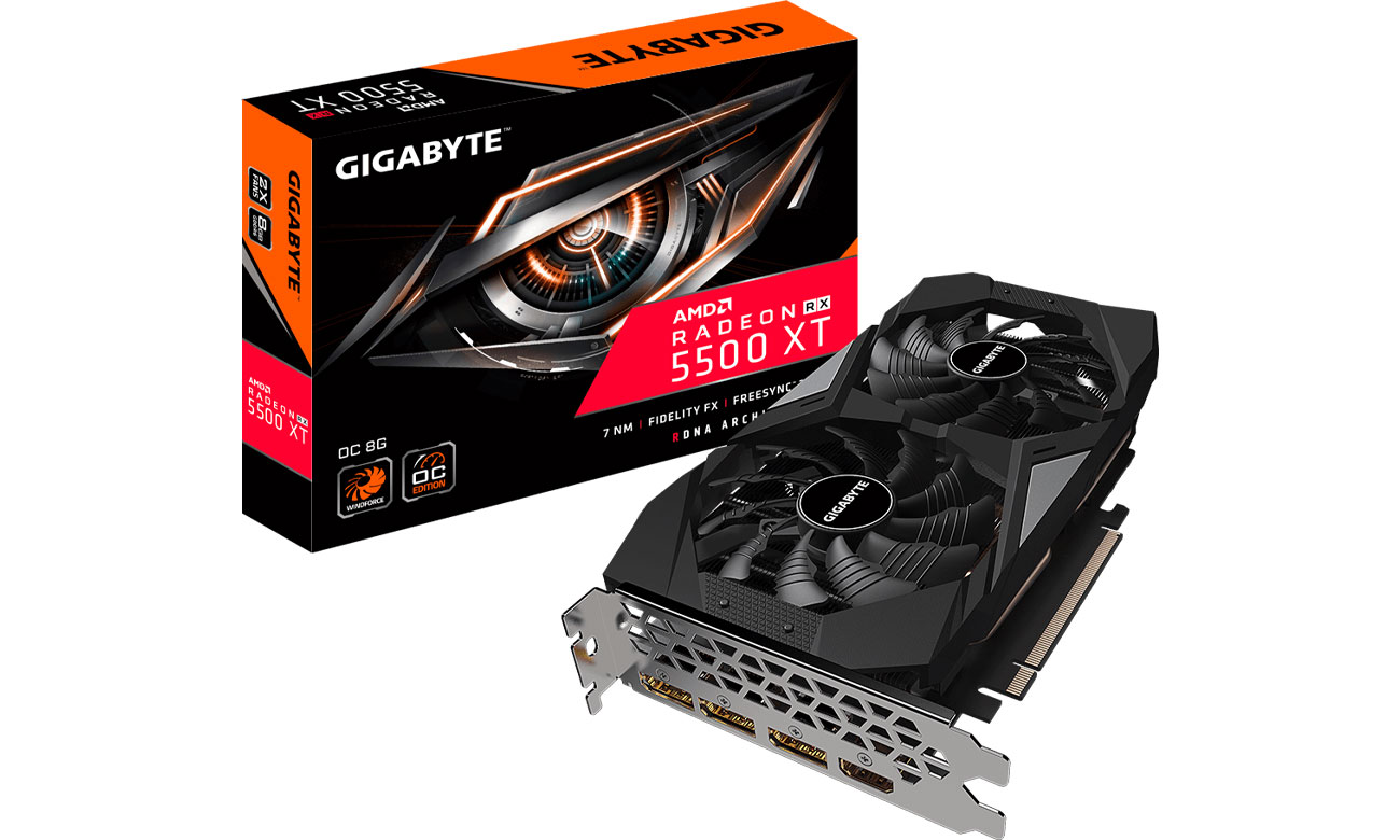 Karta graficzna AMD Gigabyte Radeon RX 5500 XT OC 8GB GDDR6 rev2.0 GV-R55XTOC-8GD 2.0