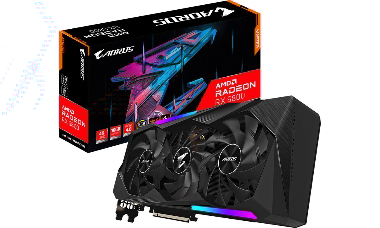 Karta graficzna AMD Gigabyte RADEON RX 6800 AORUS MASTER 16GB GDDR6 GV-R68AORUS M-16GD
