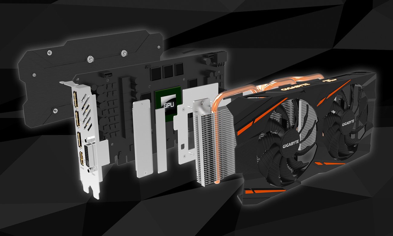 Gigabyte Radeon RX 570 GAMING 4GB GDDR5 komponenty
