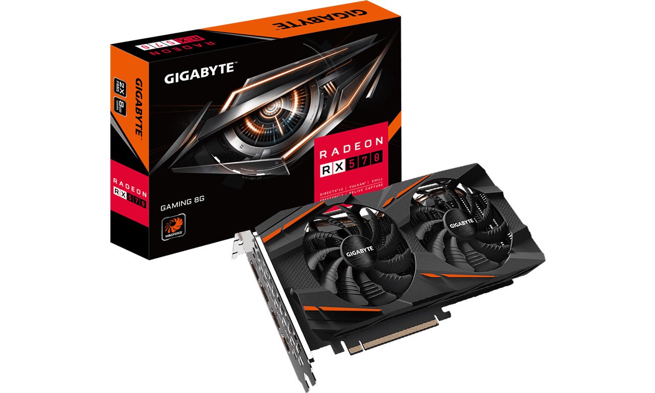 Karta graficzna AMD Gigabyte Radeon RX 570 Gaming 8GB GDDR5 rev 2.0 GV-RX570GAMING-8GD 2.0