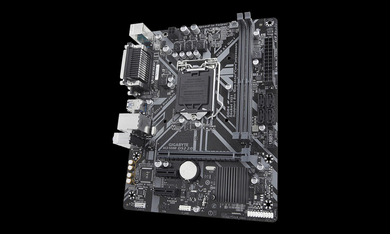 Gigabyte H310M DS2 2.0 Złącza SATA i USB