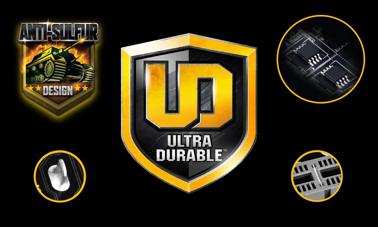 Gigabyte H370M D3H Wytrzymałość Ultra Durable