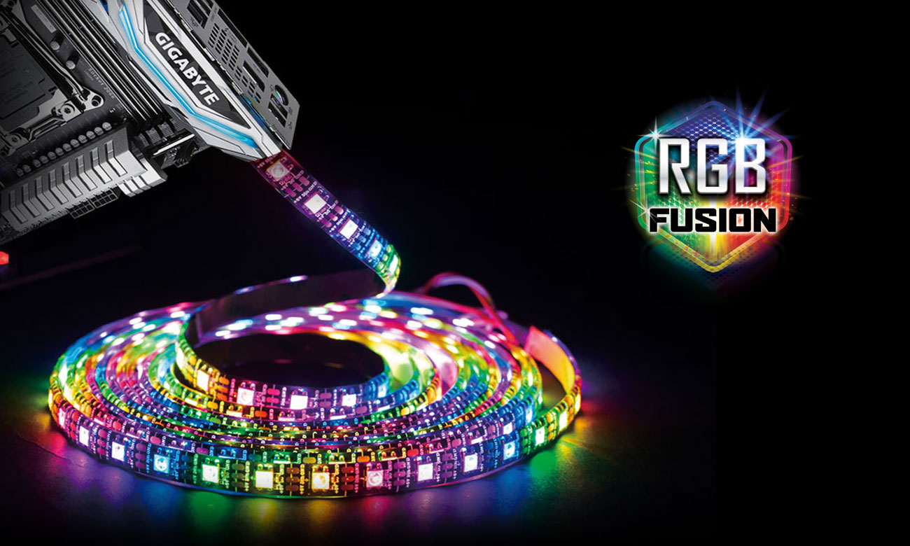 Gigabyte X299 DESIGNARE EX Podświetlenie RGB Fusion