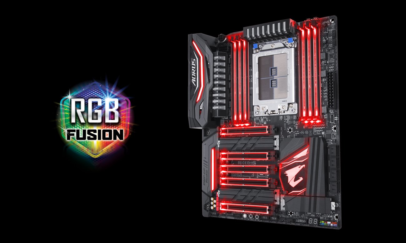 Gigabyte X399 AORUS Gaming 7 Podświetlenie RGB Fusion