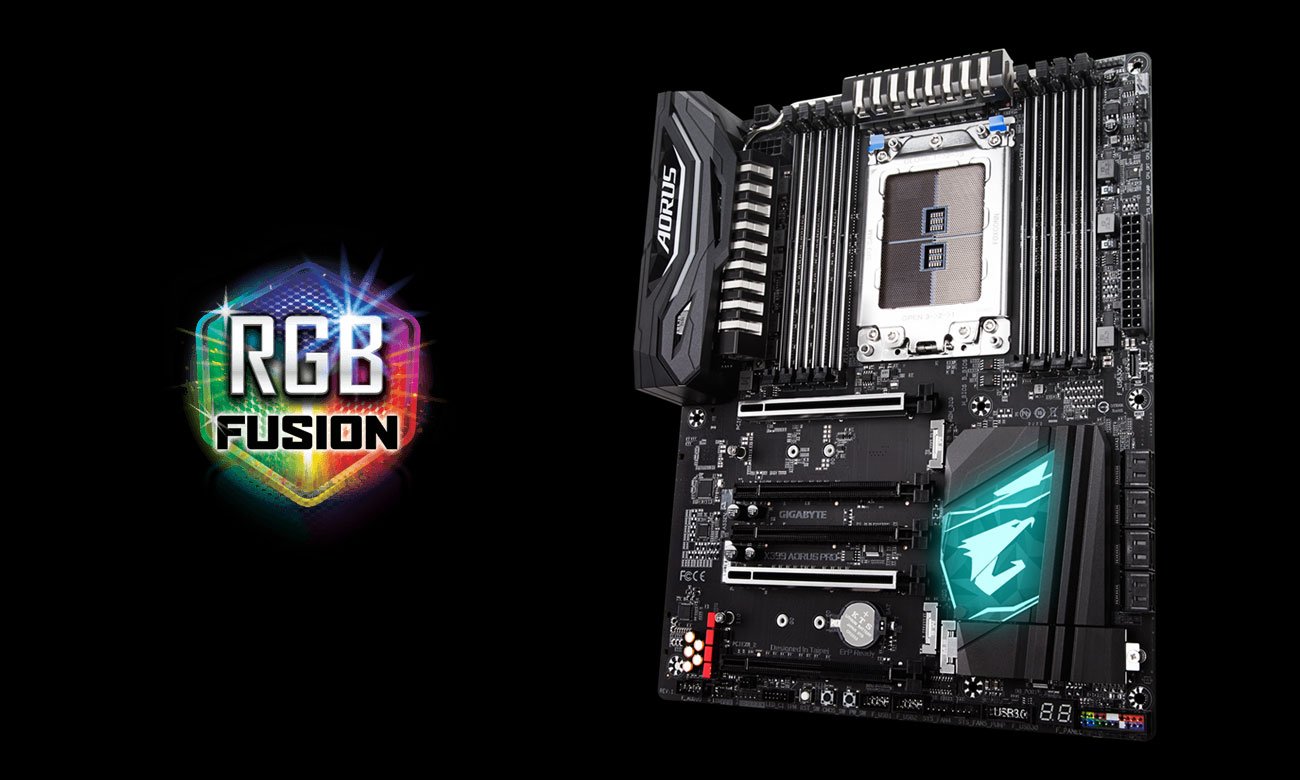 Gigabyte X399 AORUS PRO Podświetlenie RGB Fusion