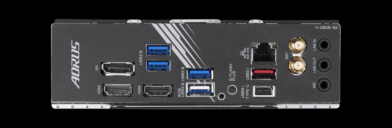 Gigabyte X570 I AORUS PRO WIFI - Złącza USB