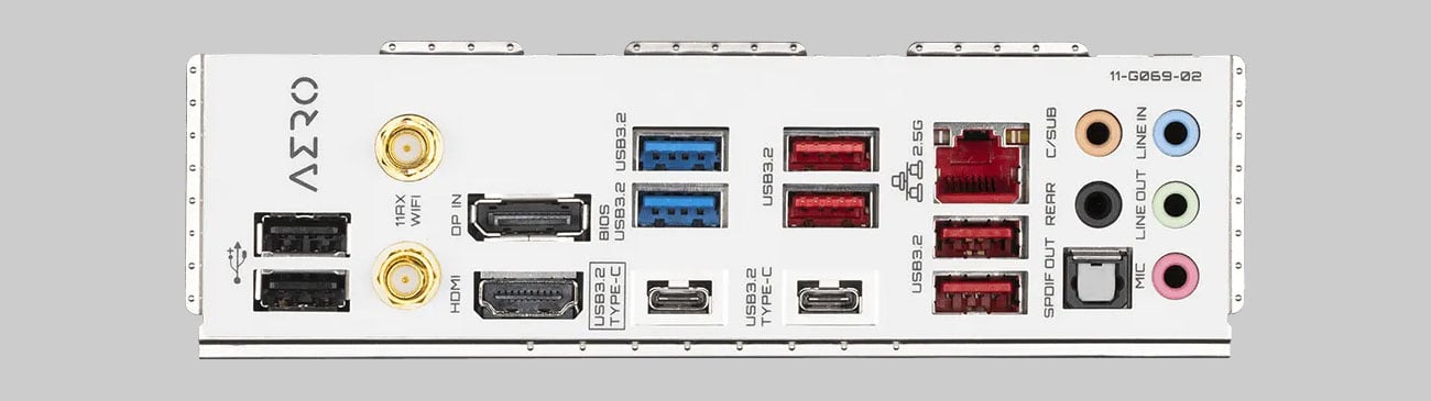 Gigabyte X570S AERO G Złącza I/O
