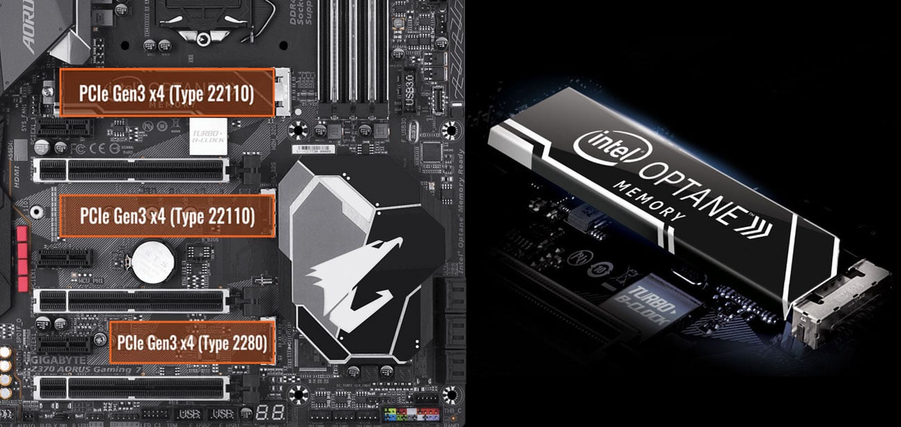 Gigabyte Z370 Aorus Gaming 7-OP PCIe Gen3 x4 M.2 Intel Optane