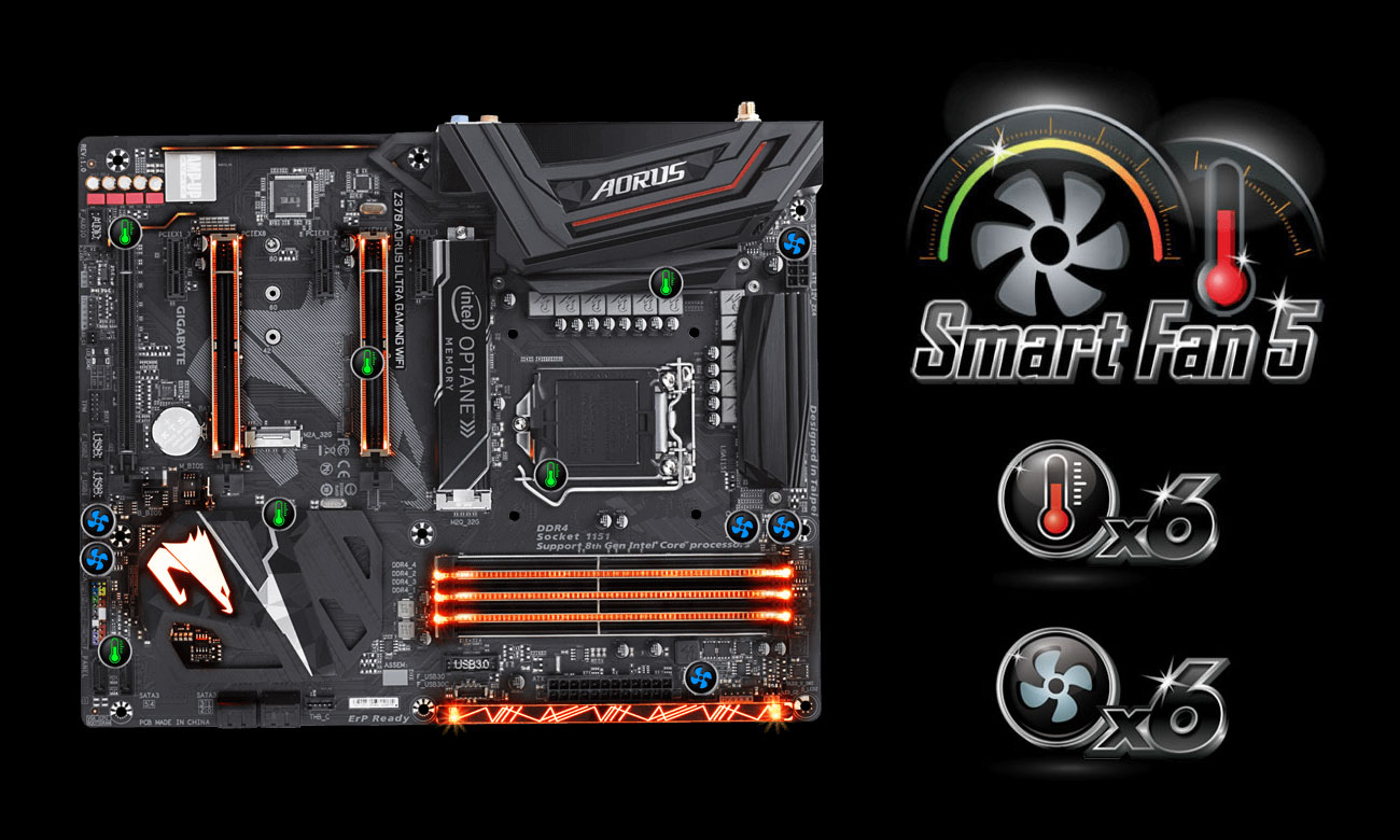 Gigabyte Z370 AORUS Ultra Gaming Wi-Fi-OP Smart Fan 5