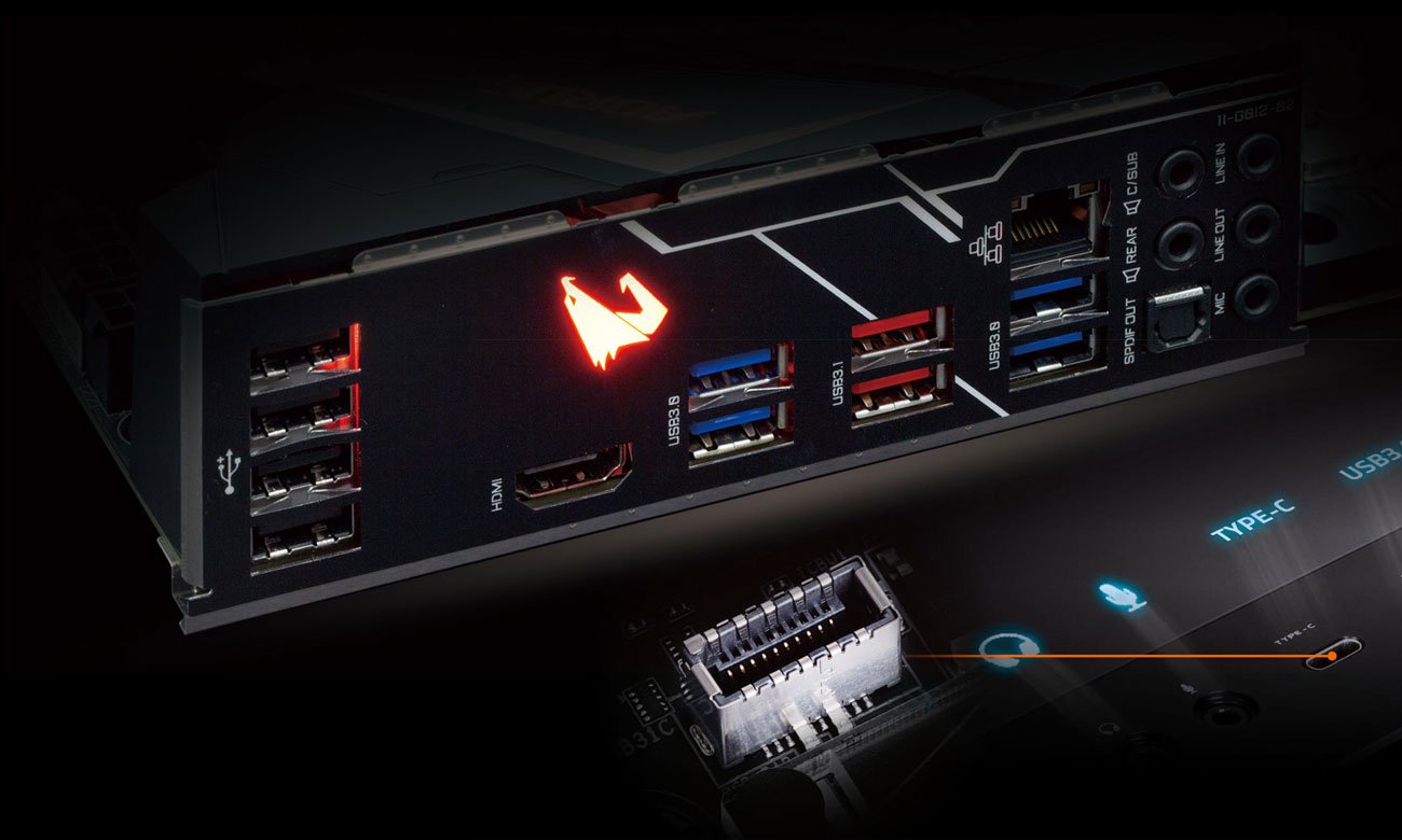 Gigabyte Z390 AORUS ELITE Złącza USB