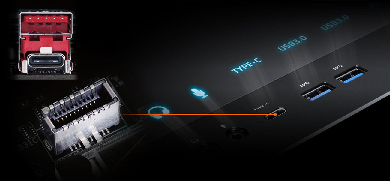 Gigabyte Z390 AORUS PRO WIFI Złącza USB