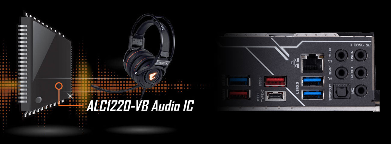 Gigabyte Z390 AORUS PRO WIFI Układ audio