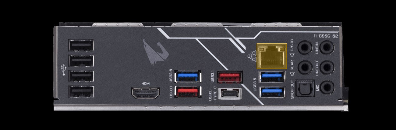 Gigabyte Z390 AORUS PRO Złącza, port LAN
