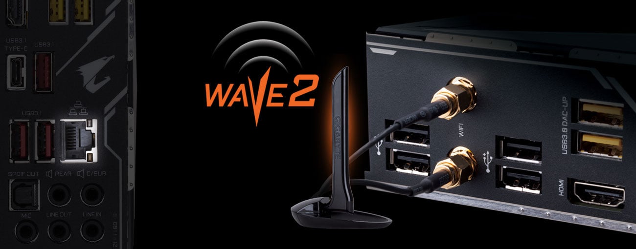 Gigabyte Z390 AORUS ULTRA Łączność LAN oraz WiFi 802.11ac