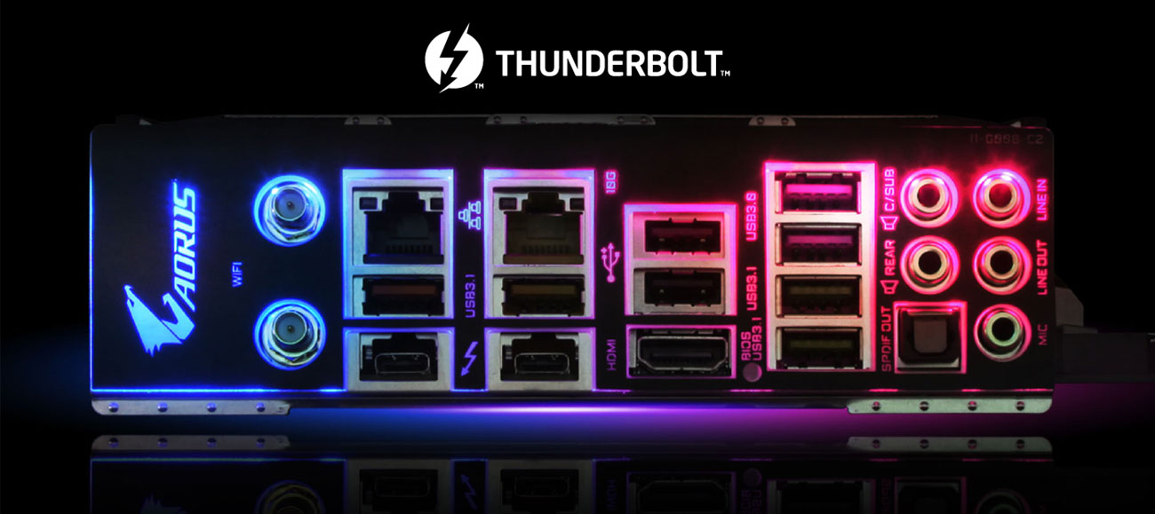 Gigabyte Z390 AORUS XTREME Złącza, Thunderbolt 3