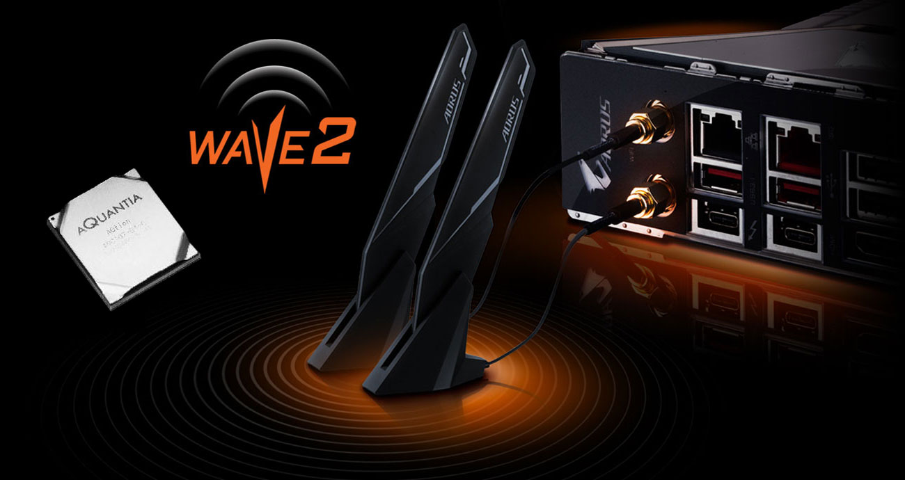 Gigabyte Z390 AORUS XTREME Łączność LAN, Wi-Fi