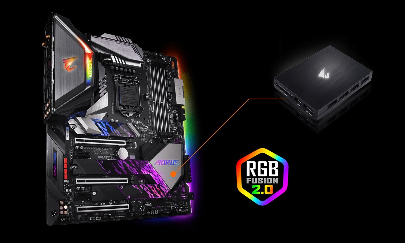Gigabyte Z390 AORUS XTREME Podświetlenie RGB Fusion
