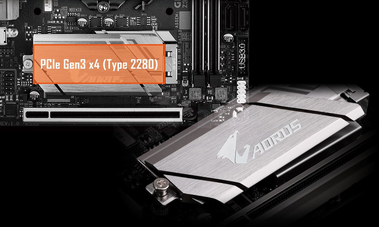 Gigabyte Z390 I AORUS PRO WIFI Złącza M.2