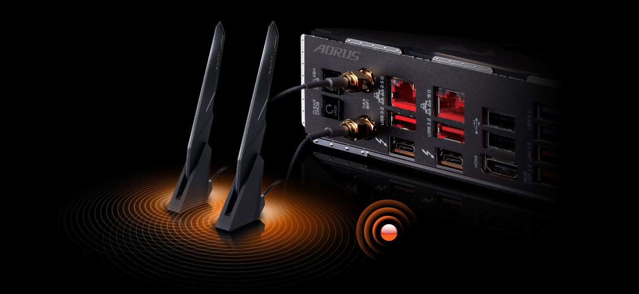 Gigabyte Z490 AORUS XTREME WF - Łączność LAN, Wi-Fi