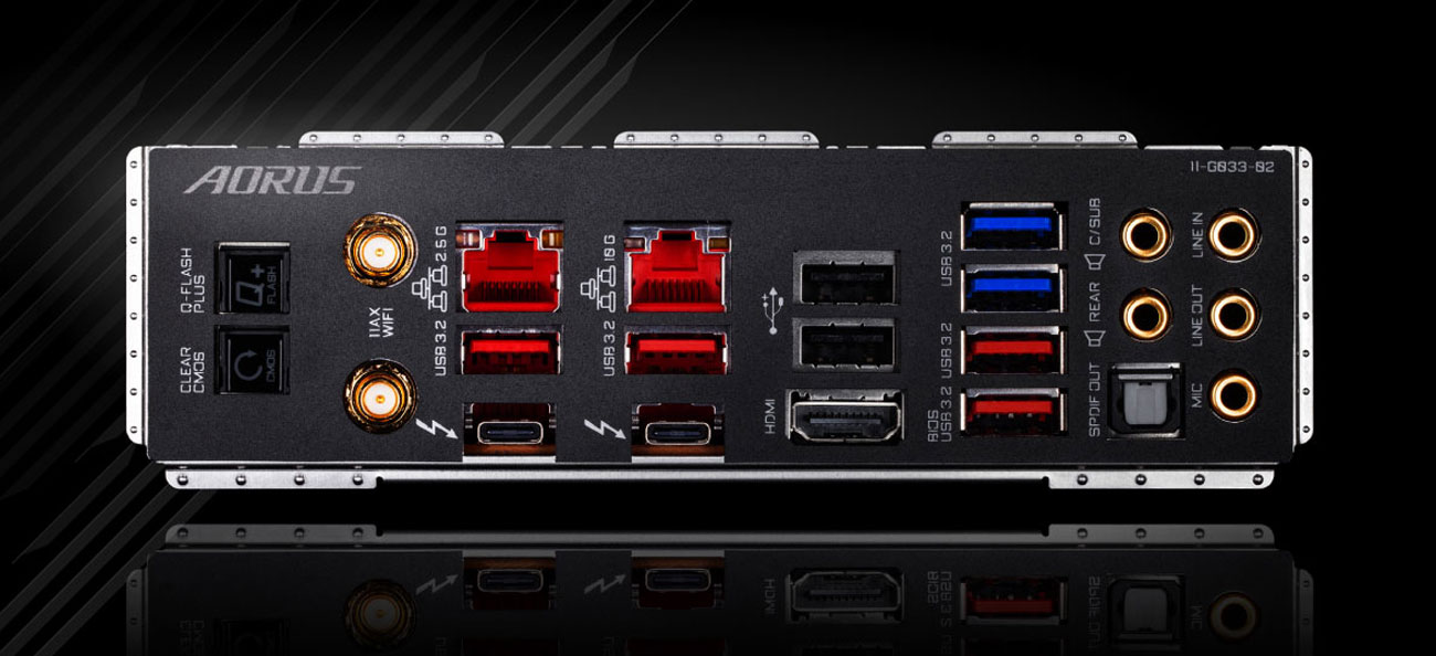 Gigabyte Z490 AORUS XTREME - Złącza
