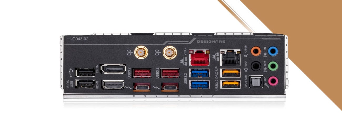 Gigabyte Z490 VISION D - Złącza
