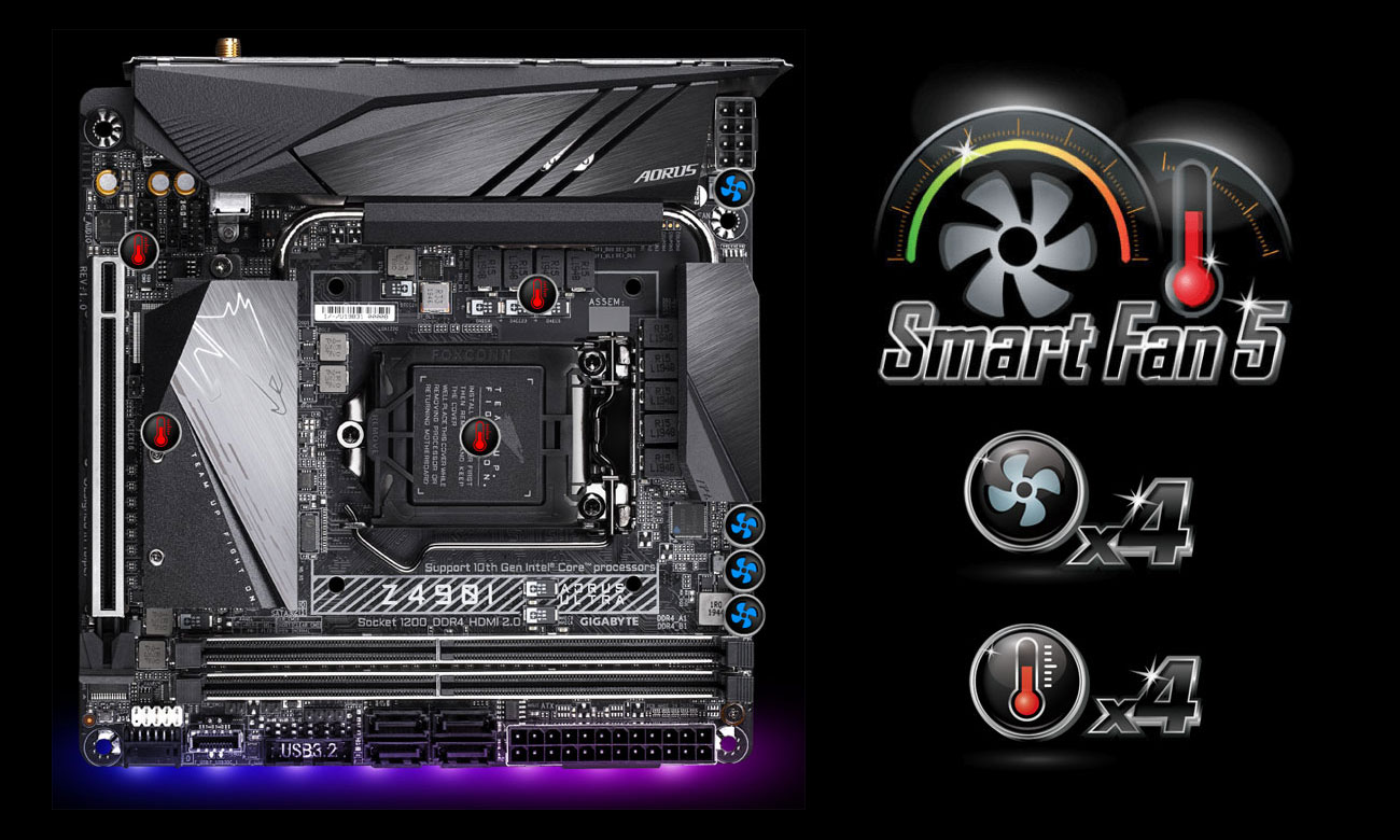 Gigabyte Z490I AORUS ULTRA - Chłodzenie
