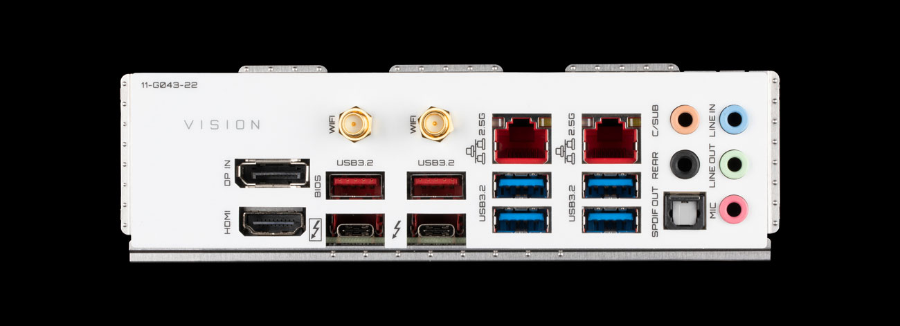 Gigabyte Z590 VISION D - Złącza