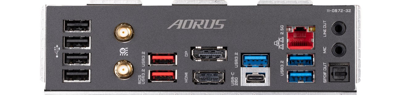 Gigabyte Z790 AORUS ELITE AX Porty