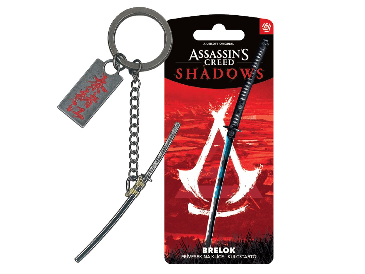 Brelok 3D GOOD LOOT Assassin's Creed Shadows Naoe Katana - Widok ogólny wraz z opakowaniem