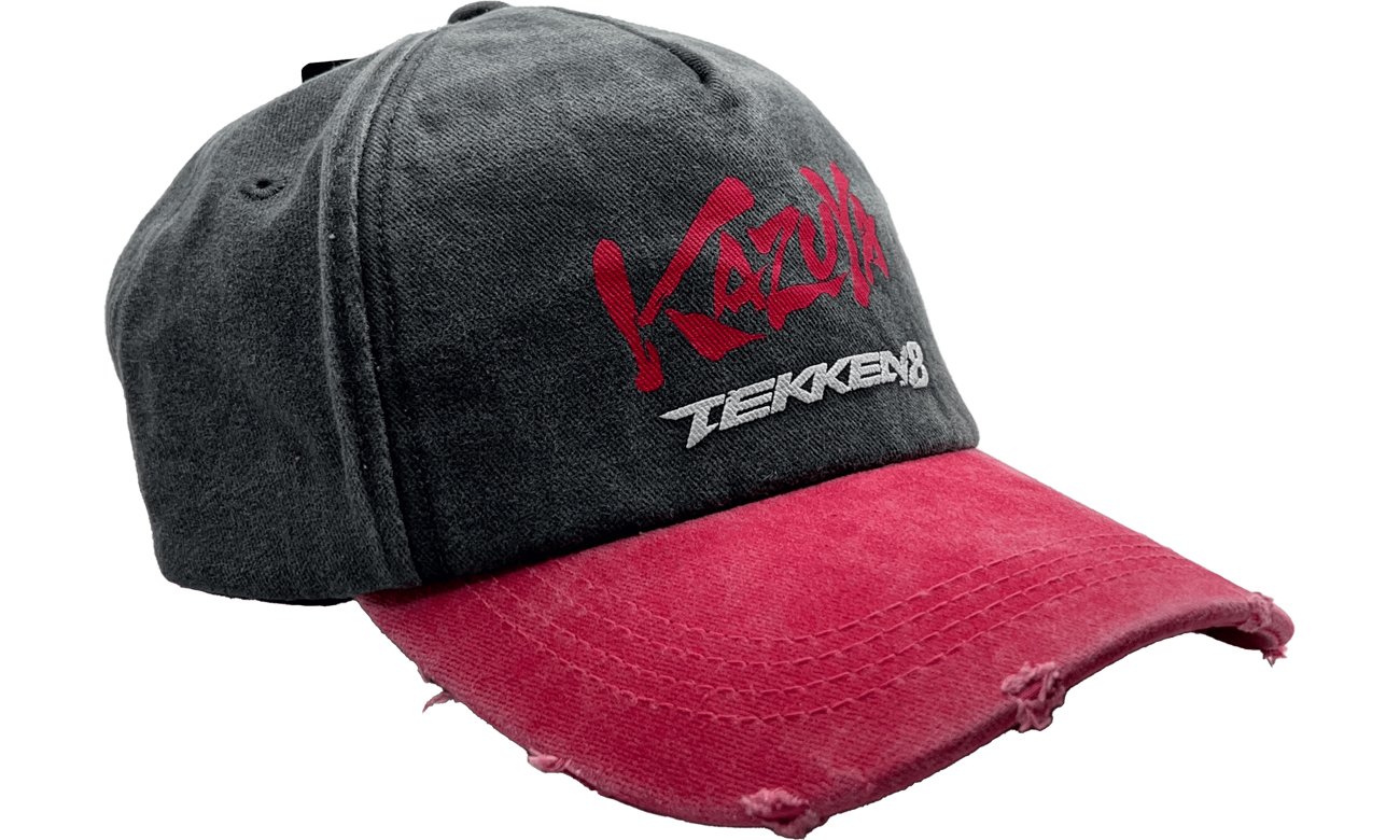 Czapka z daszkiem Tekken 8 Kazuya Vintage Baseball Cap - Widok od przodu pod kątem
