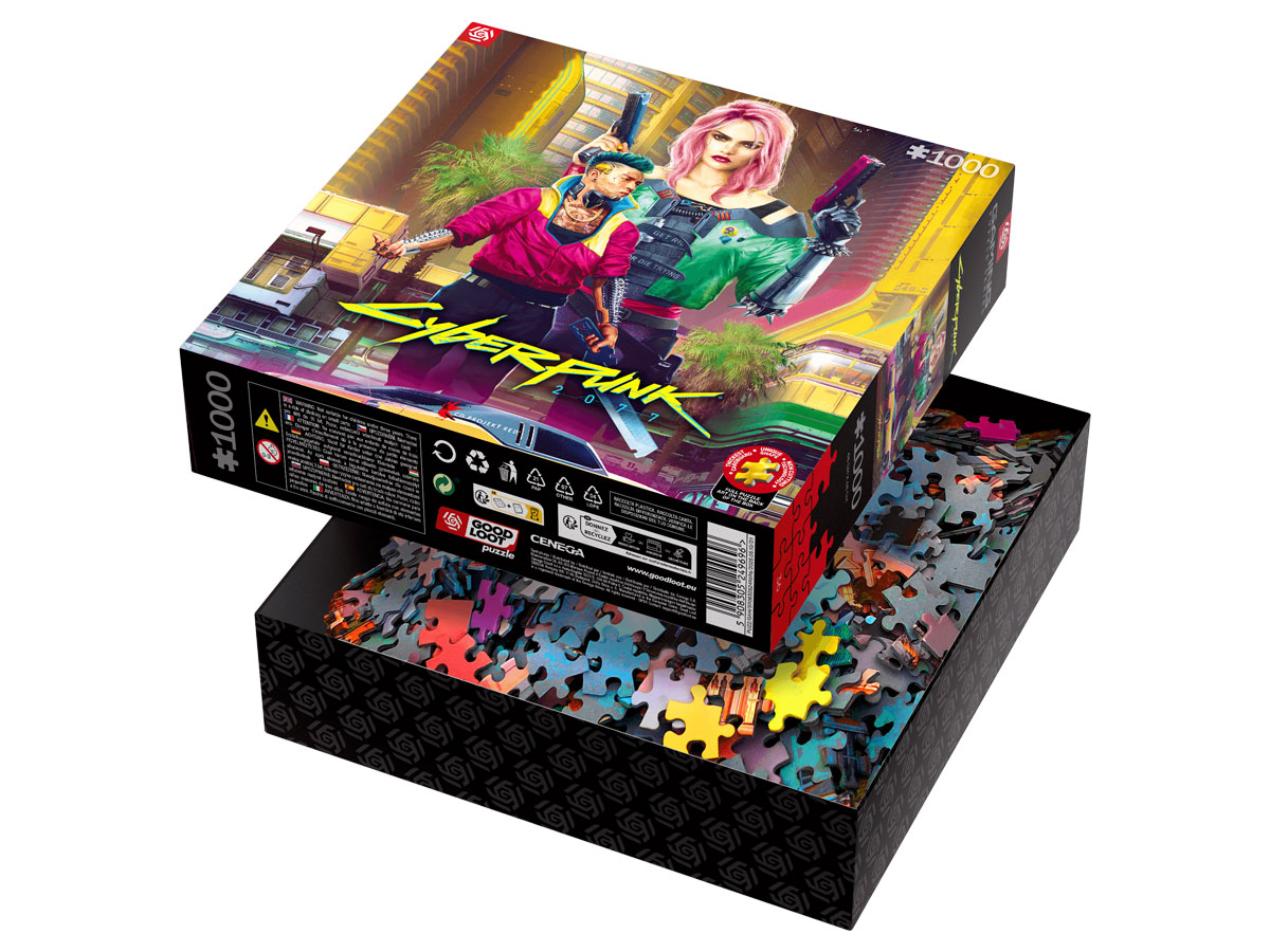 Gaming Puzzle: Cyberpunk 2077 – Kitsch Style - Otwarte pudełko