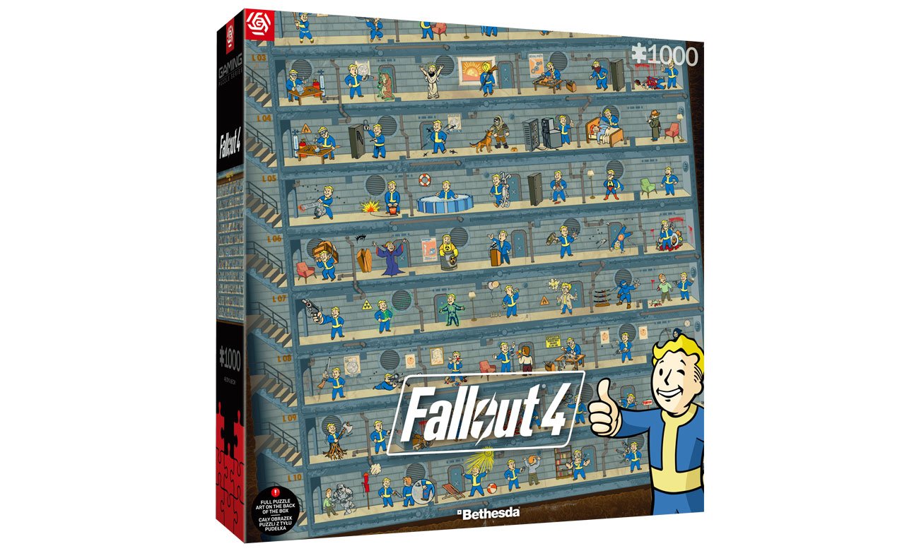 Gaming Puzzle: Fallout 4 – Perk Poster - Widok ogólny opakowania