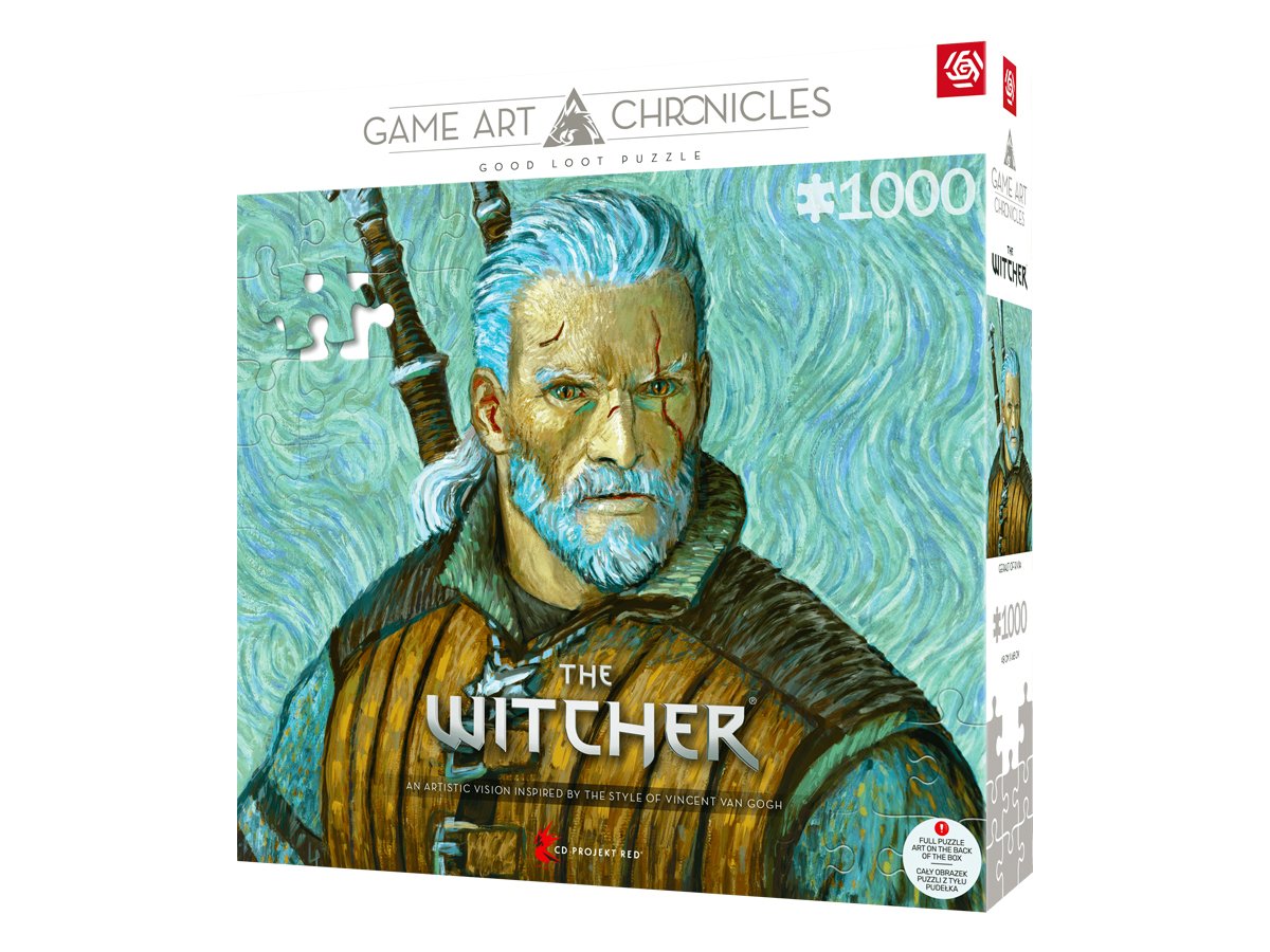 Puzzle GOOD LOOT Game Art Chronicles: The Witcher Geralt & Vincent van Gogh - Opakowanie pod kątem