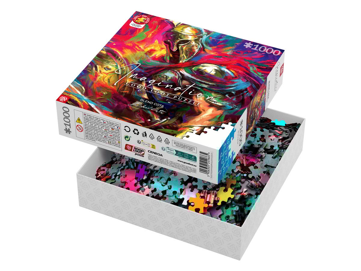 Imagination Puzzle: Blend Cota – Ilyryjski Wojownik - Otwarte pudełko