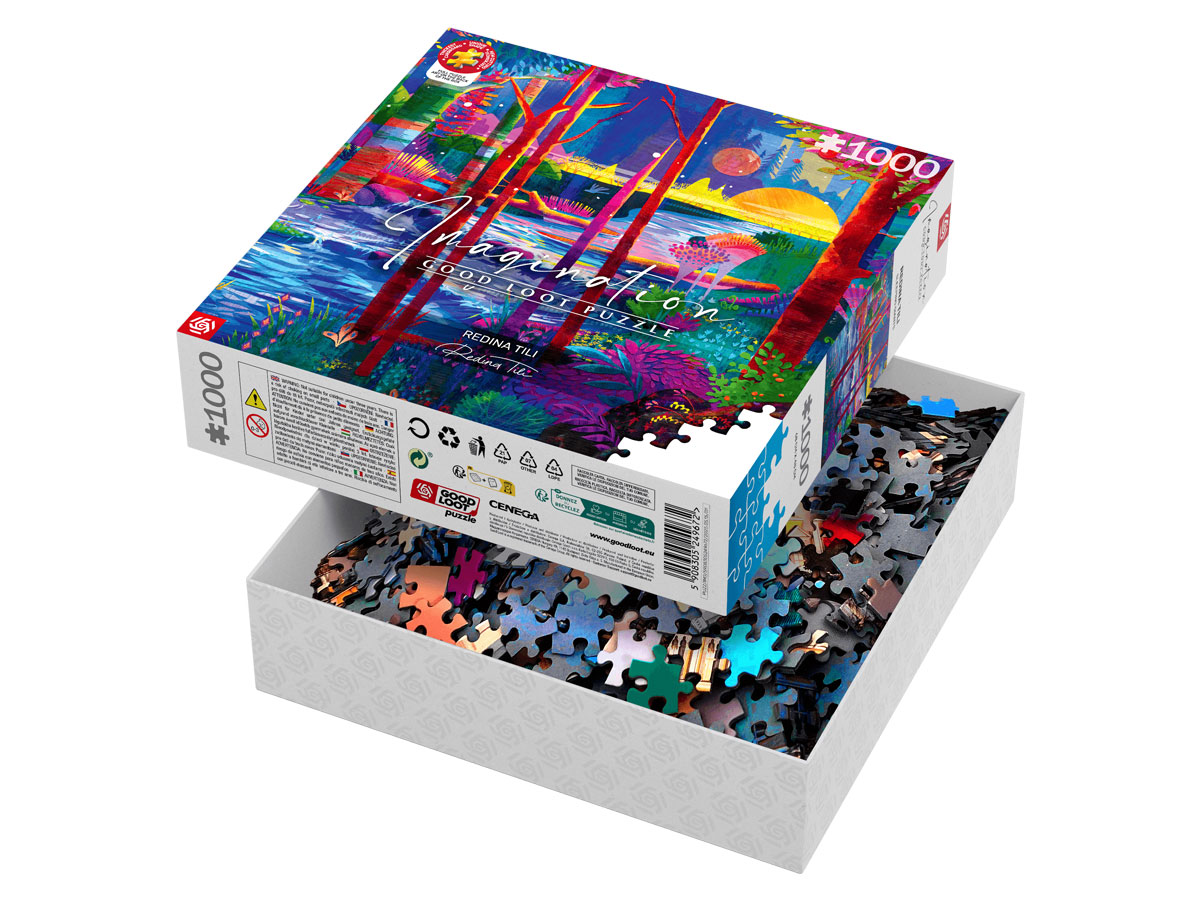 Imagination Puzzle: Redina Tili – Śpiące Olbrzymy - Otwarte pudełko