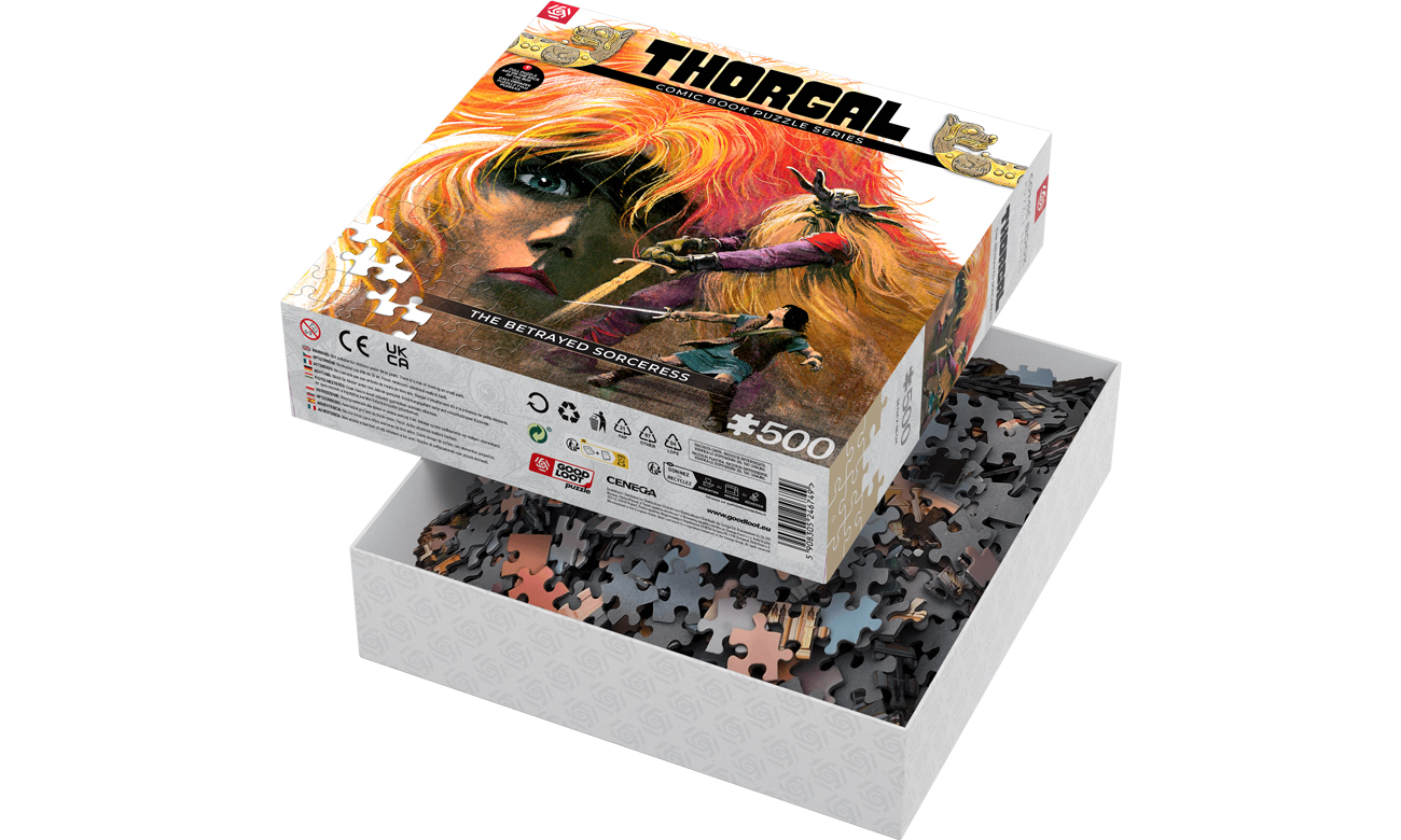 Puzzle Comic: Thorgal – Zdradzona Czarodziejka - Widok otwartego opakowania pod kątem