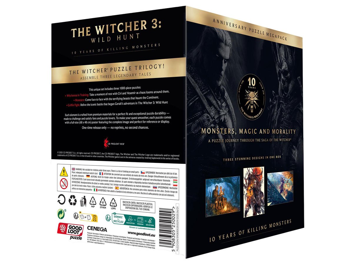 Gaming Puzzle: The Witcher 3: Wild Hunt 10 Years of Killing Monsters - Widok ogólny opakowania