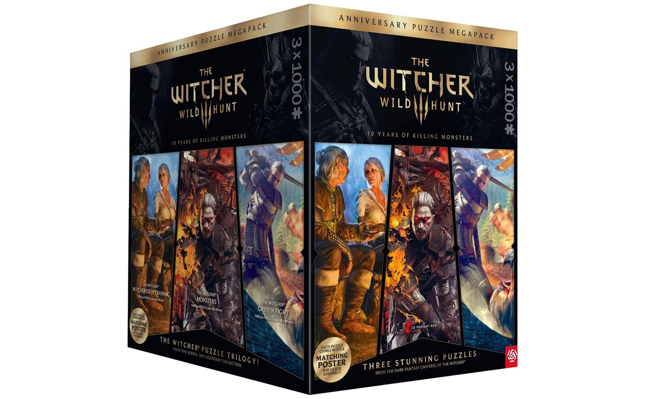 Gaming Puzzle: The Witcher 3: Wild Hunt 10 Years of Killing Monsters - Widok ogólny opakowania