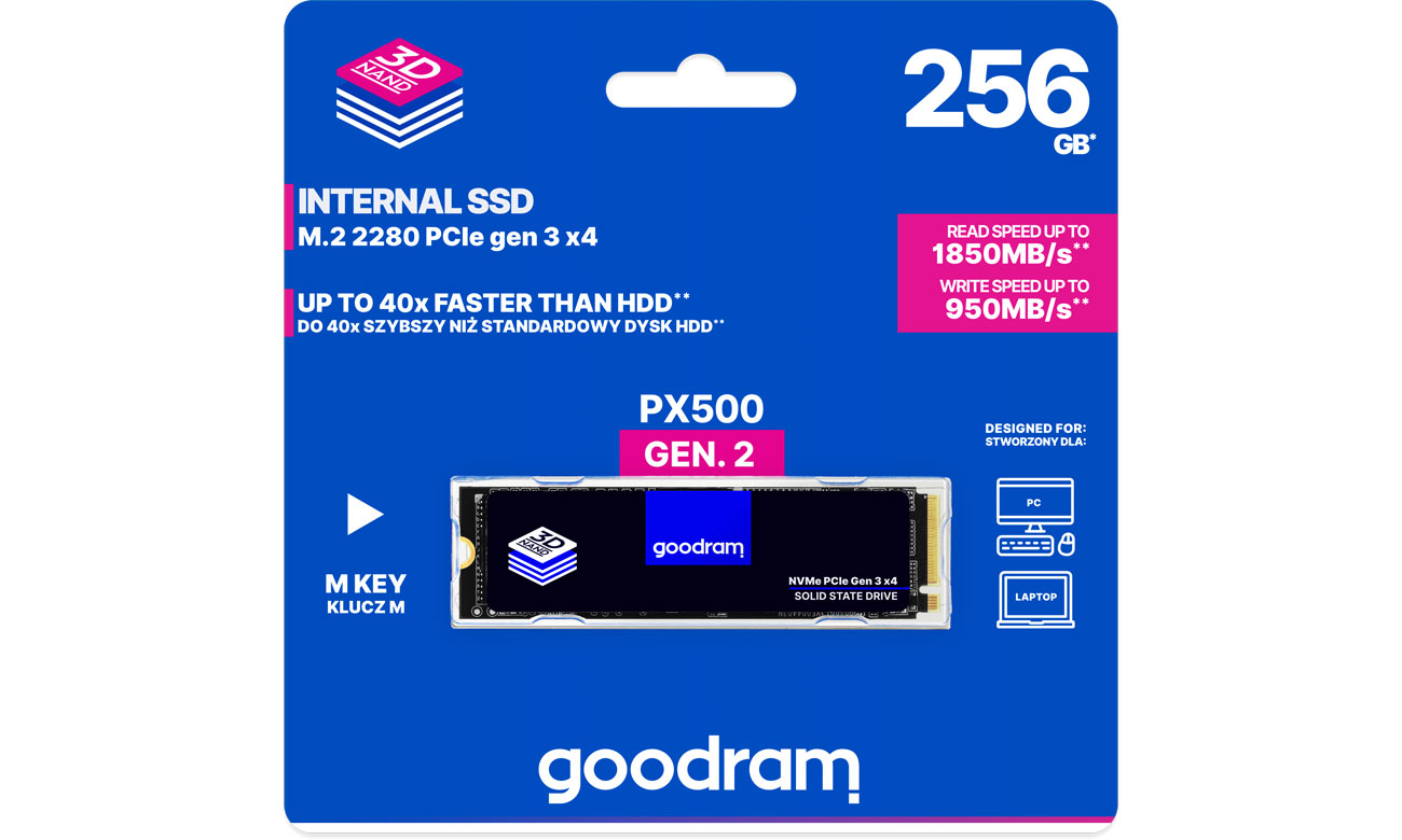 GOODRAM PX500 G2 256 GB blister SSDPR-PX500-256-80-G2