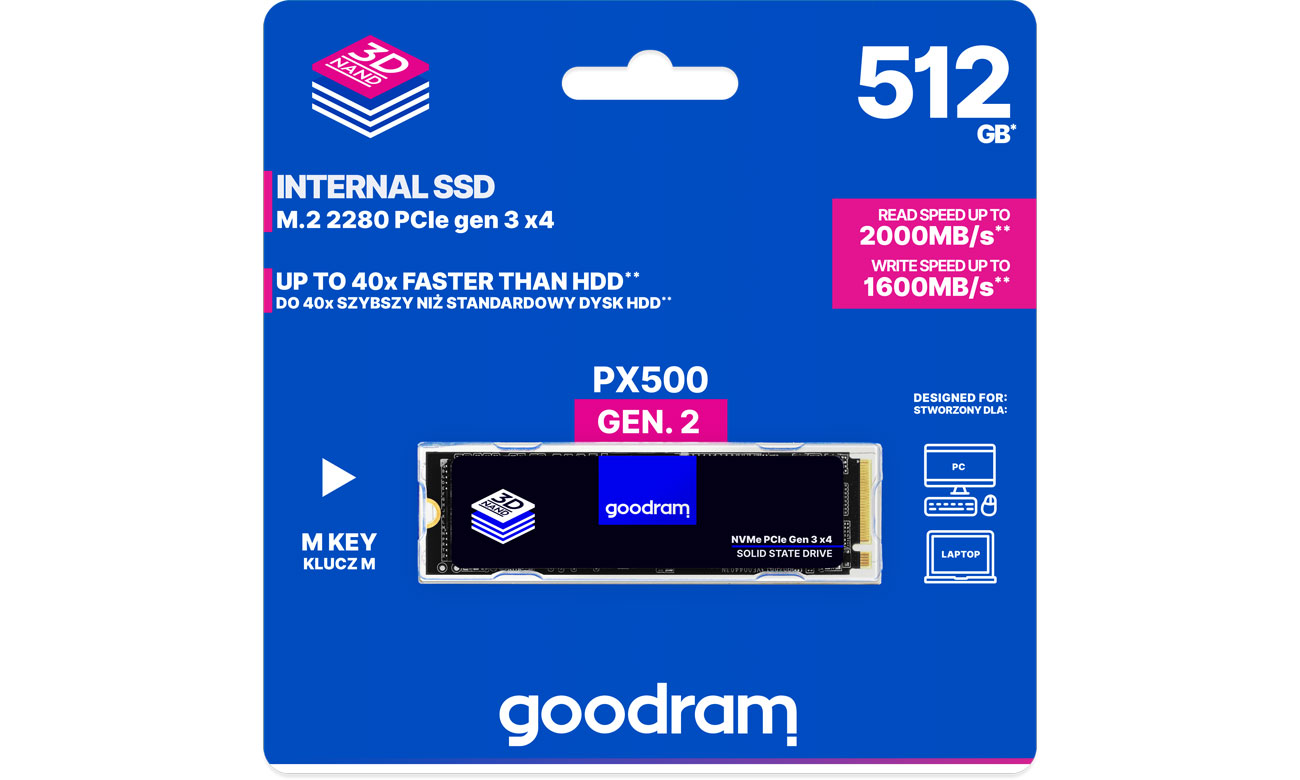 GOODRAM PX500 G2 512 GB blister SSDPR-PX500-512-80-G2