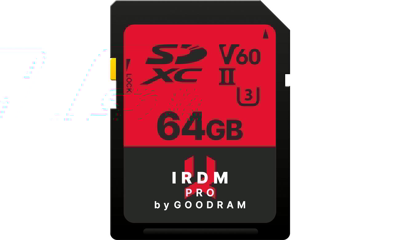 GOODRAM 64GB SDXC IRDM PRO 265MB/s UHS-II U3 V60 IRP-S6B0-0640R12