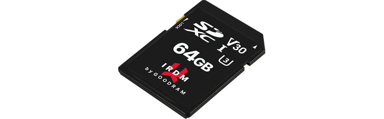 GOODRAM 64GB SDXC IRDM 100MB/s UHS-I U3 V30 IR-S3A0-0640R12