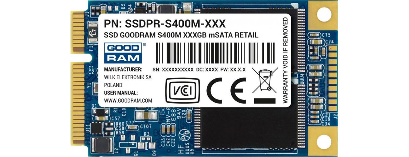 Dysk SSD GOODRAM 60GB mSATA SSD S400M SSDPR-S400M-060