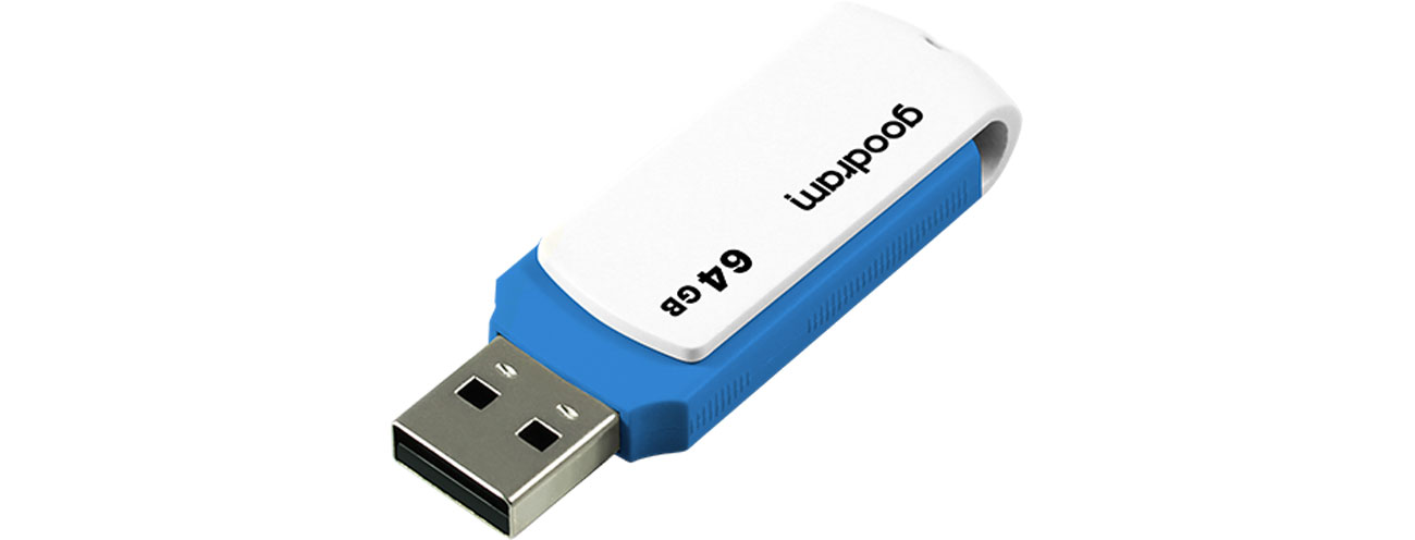 Pendrive (pamięć USB) GOODRAM 64GB UCO2 odczyt 20MB/s USB 2.0 niebiesko-biały UCO2-0640MXR11