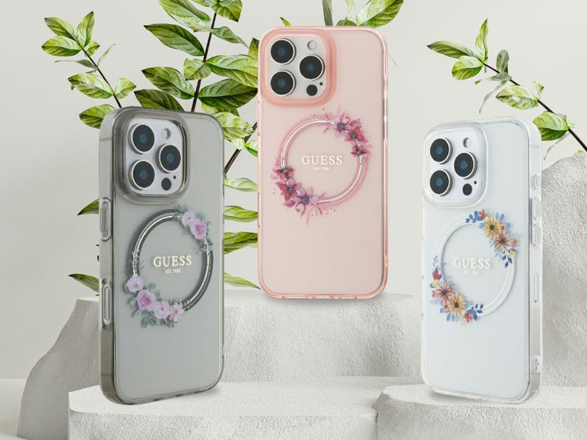 Etui Guess IML Glitter Circle do iPhone 16 czarny