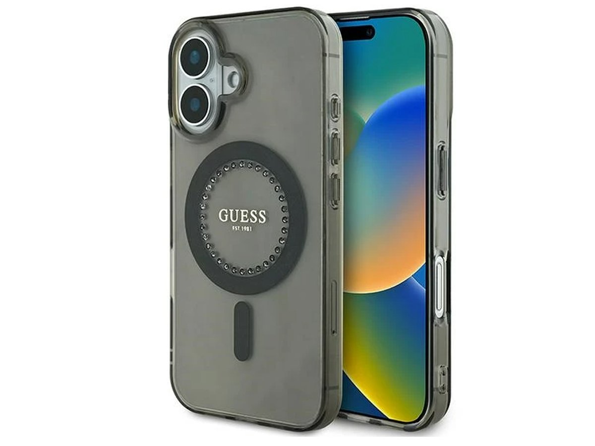 Etui Guess IML Rhinestones do iPhone 16 Pro Max różowy