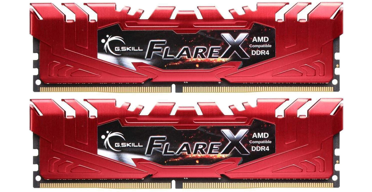 Pamięć RAM DDR4 FlareX Black Ryzen Red F4-2400C15D-32GFXR